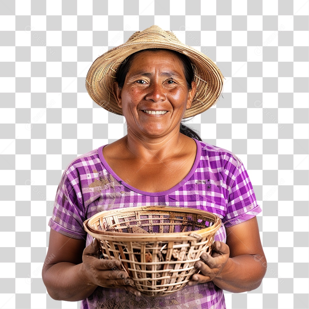 Mulher Fazendeira PNG Transparente