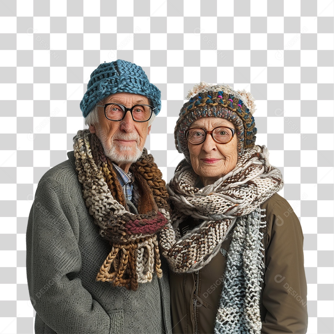 Casal de Idosos PNG Transparente