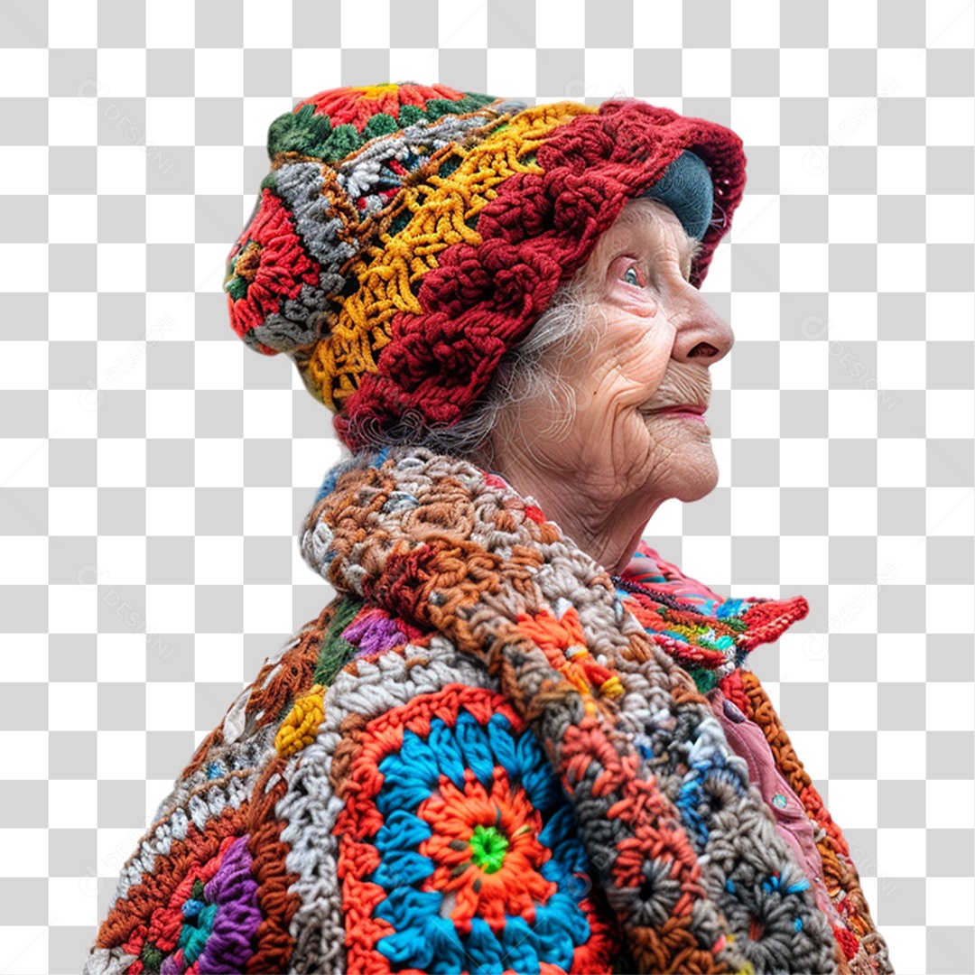 Mulher Velha PNG Transparente