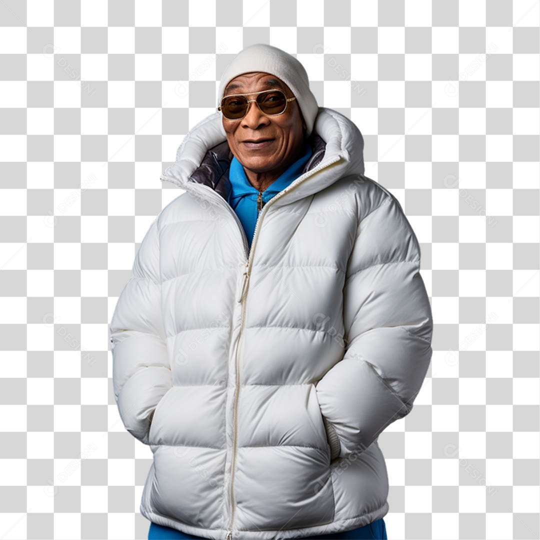 Homem Idoso Sorrindo PNG Transparente