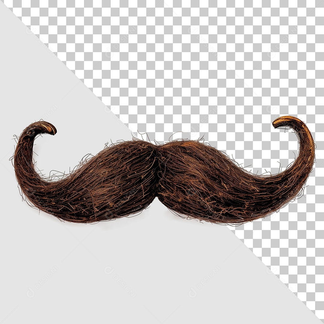 Bigode de Pai Elemento 3D para Composição PSD