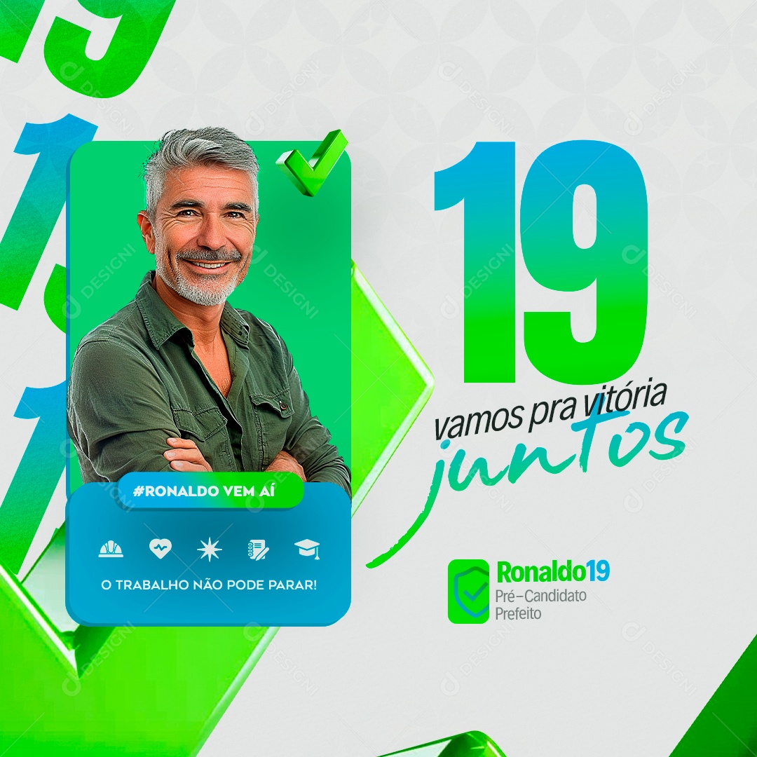 Política Vamos pra Vitória Juntos Social Media PSD Editável