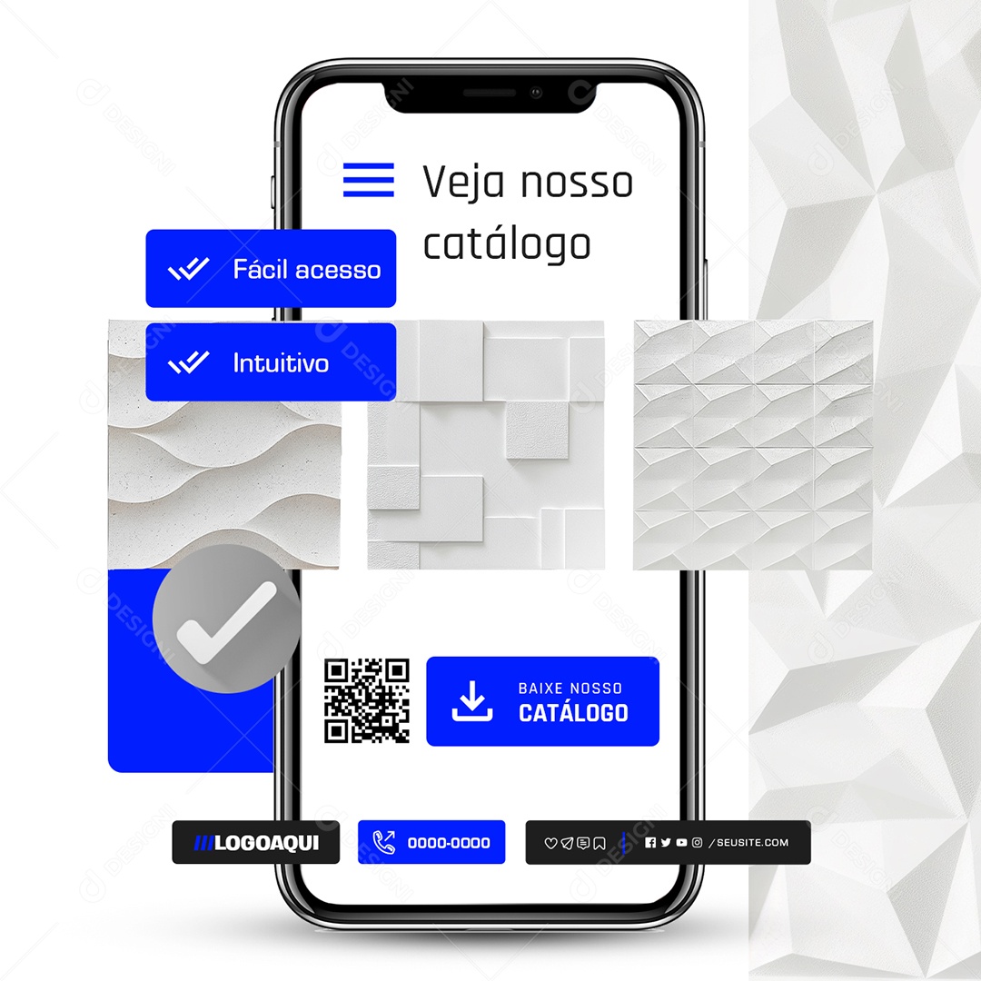 Gessos Veja Nosso Catálogo Social Media PSD Editável