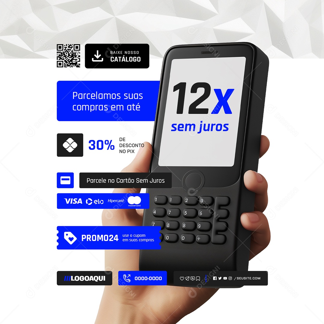 Gessos Parcelamos suas Compras Social Media PSD Editável