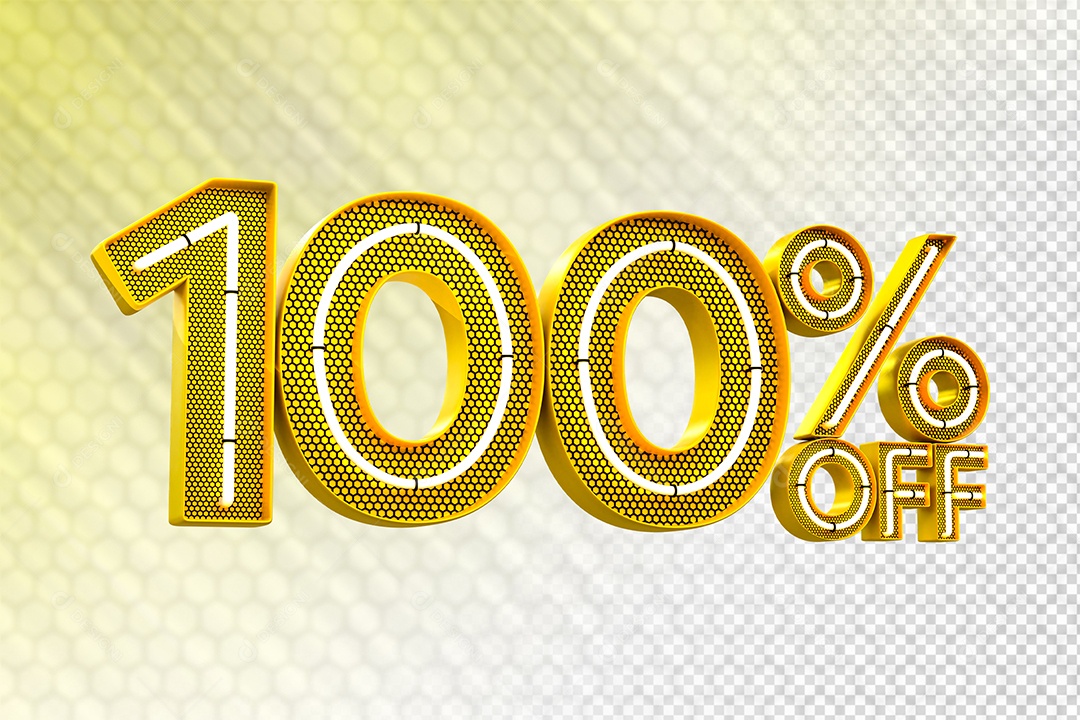 Desconto 100% OFF e LED Elemento 3D para Composição PSD