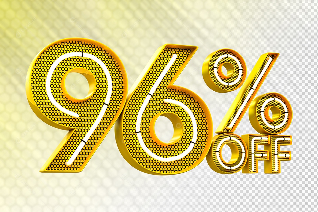Desconto 96% OFF e LED Elemento 3D para Composição PSD