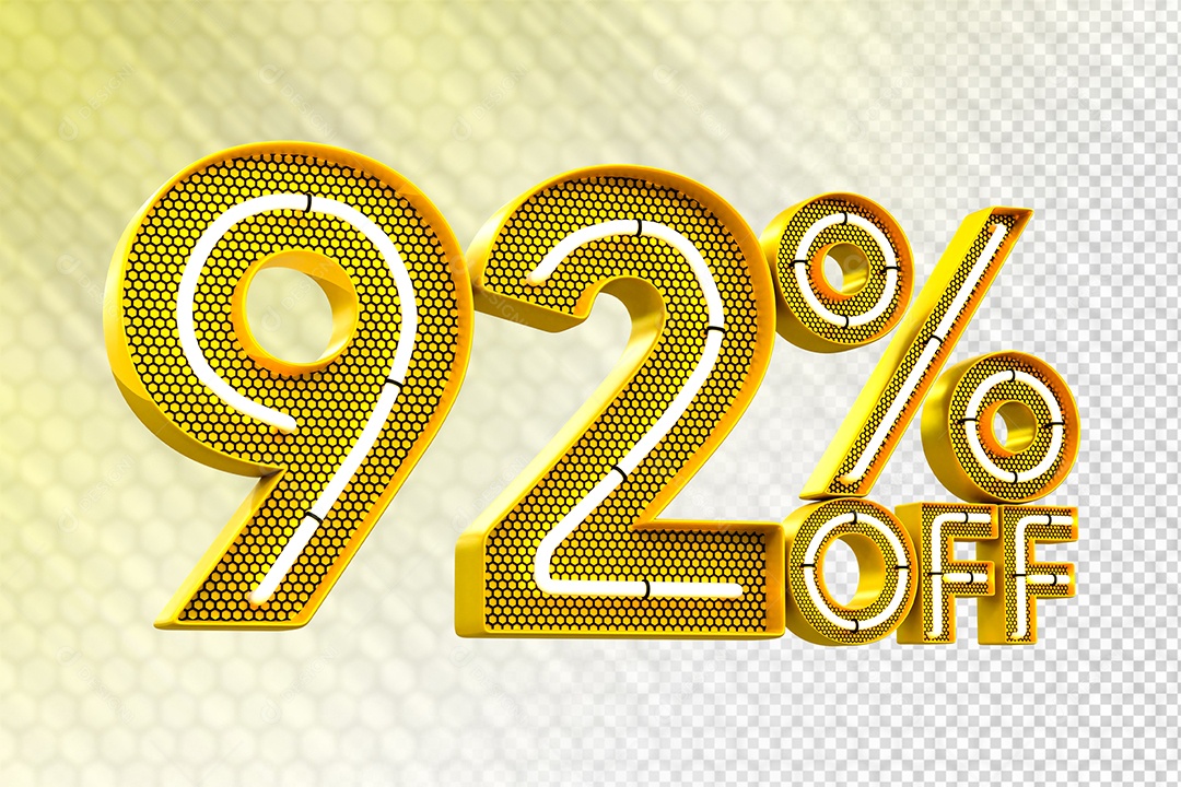 Desconto 92% OFF e LED Elemento 3D para Composição PSD