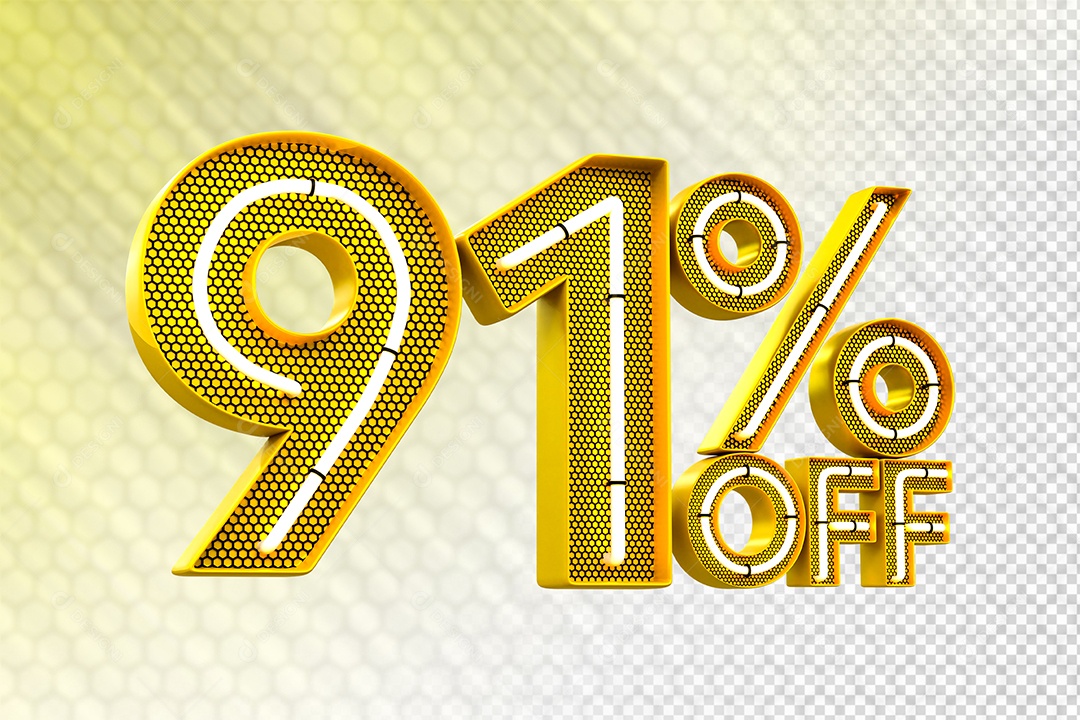 Desconto 91% OFF e LED Elemento 3D para Composição PSD