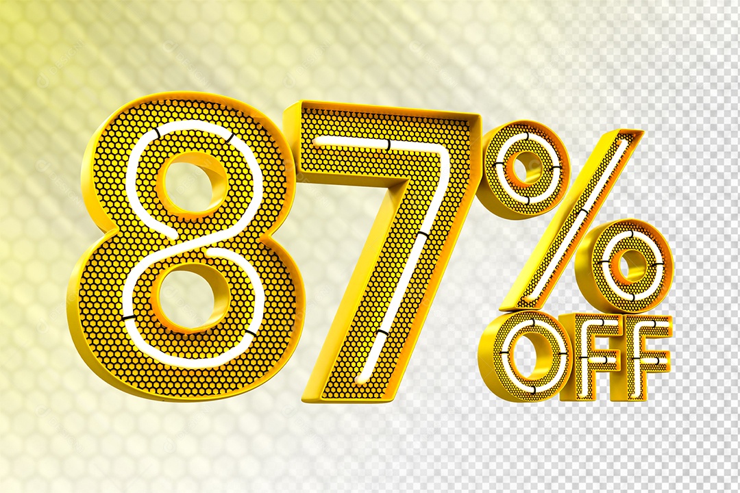 Desconto 87% OFF e LED Elemento 3D para Composição PSD