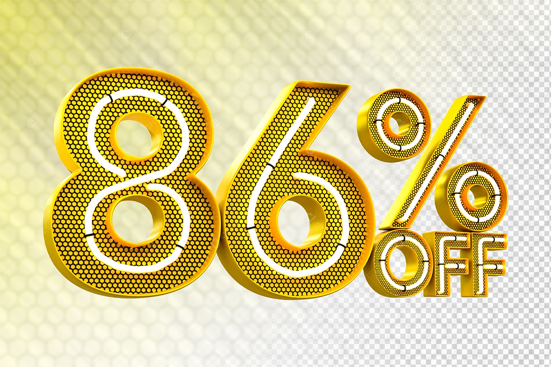 Desconto 86% OFF e LED Elemento 3D para Composição PSD