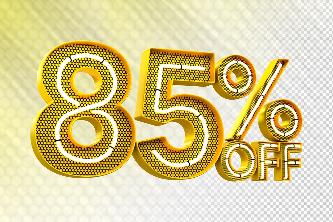 Desconto 85% OFF e LED Elemento 3D para Composição PSD
