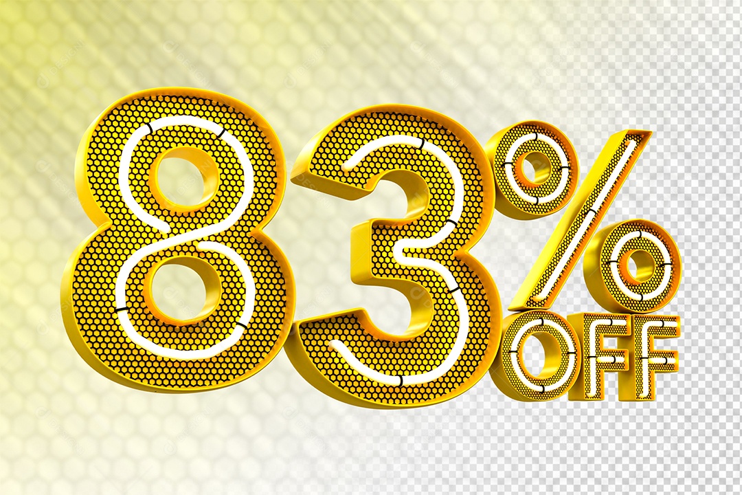 Desconto 83% OFF e LED Elemento 3D para Composição PSD
