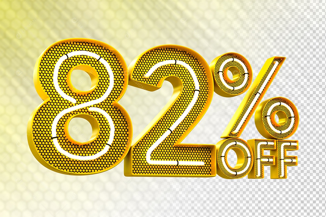 Desconto 82% OFF e LED Elemento 3D para Composição PSD