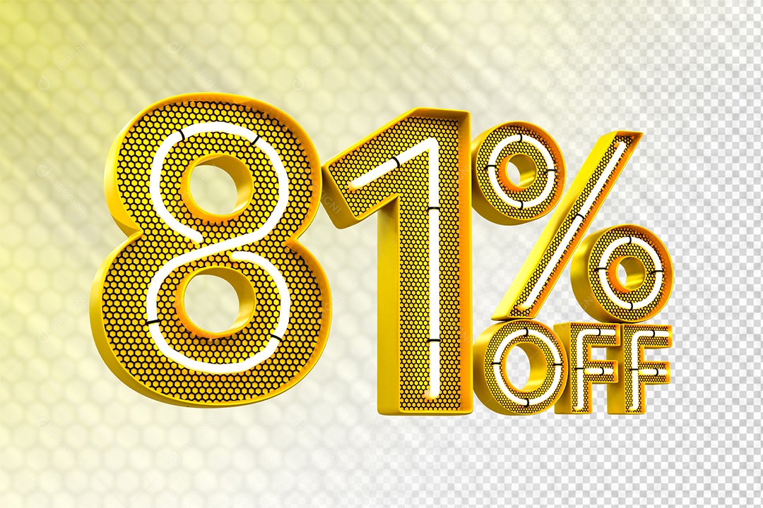 Desconto 81% OFF e LED Elemento 3D para Composição PSD