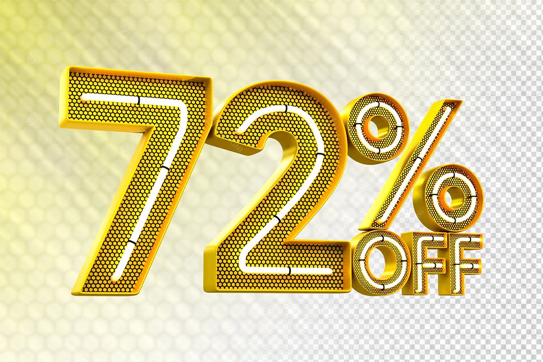 Desconto 72% OFF e LED Elemento 3D para Composição PSD
