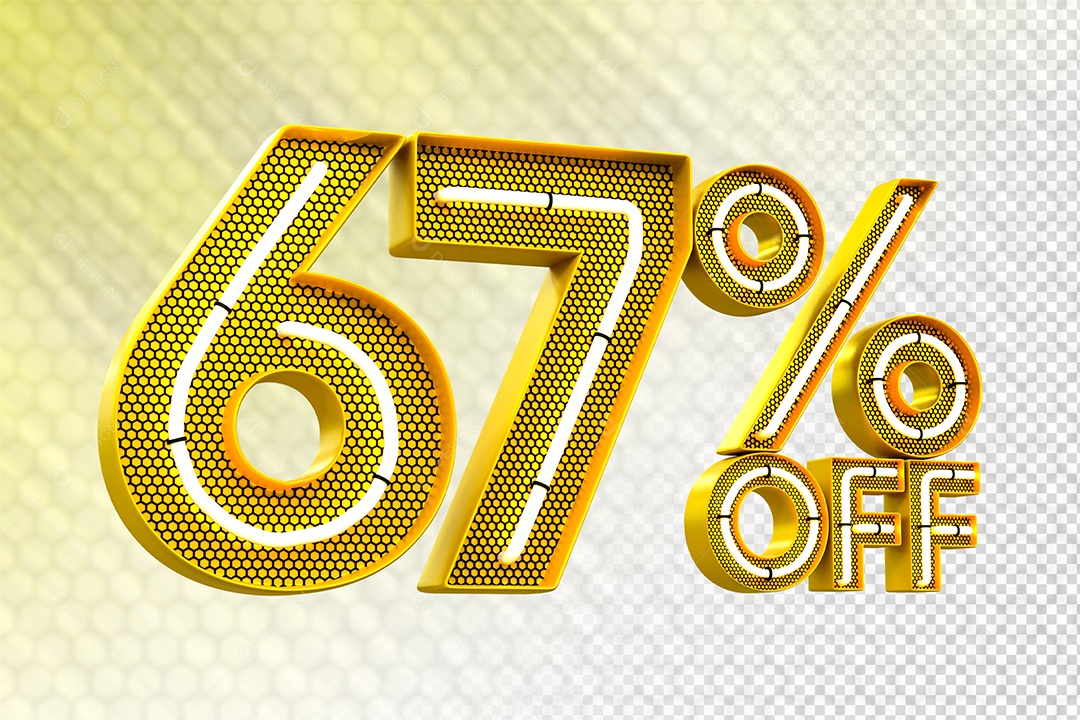 Desconto 67% OFF e LED Elemento 3D para Composição PSD