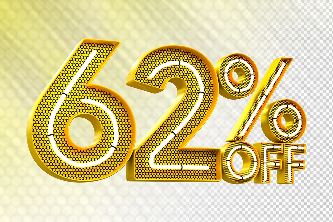 Desconto 62% OFF e LED Elemento 3D para Composição PSD