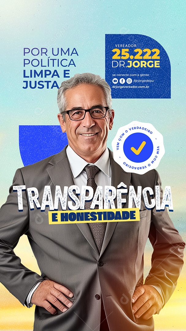 Story Politica Vereador Social Media PSD Editável