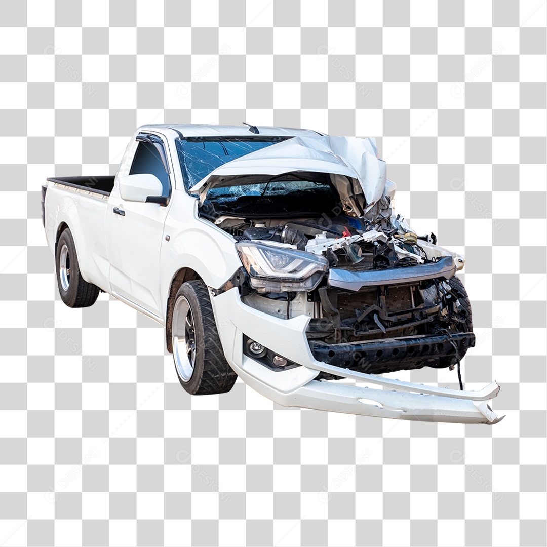 Carro Batido Amassado PNG Transparente