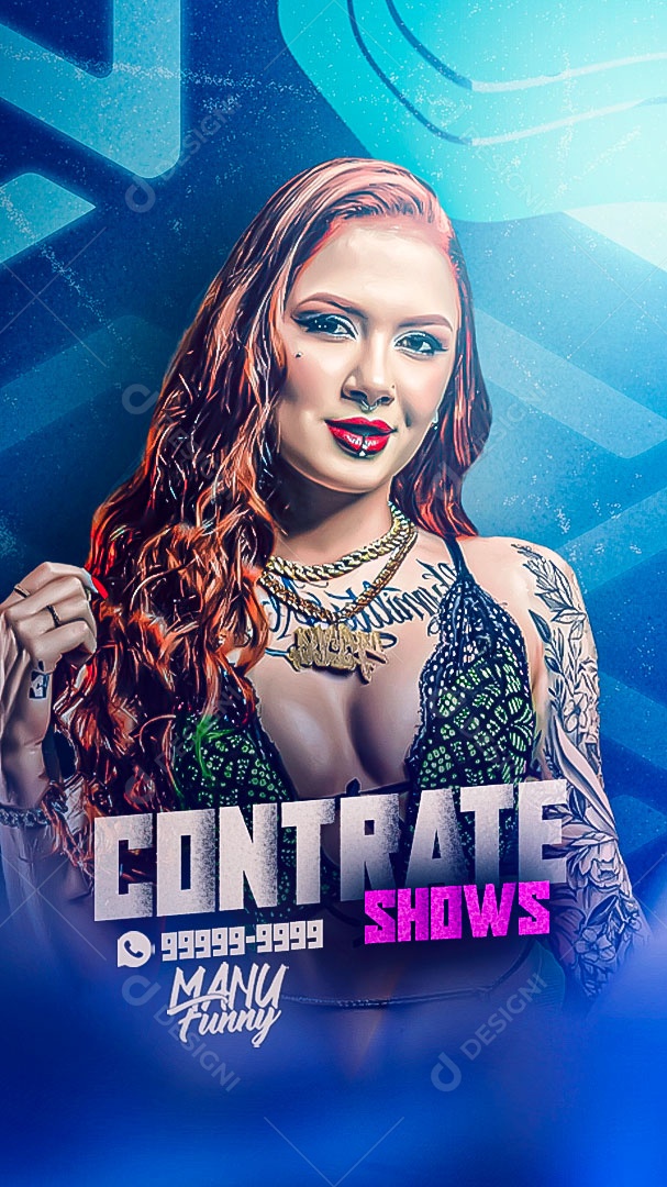 Social Media Cantora de Funk PSD Editável