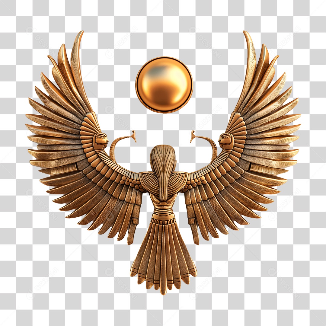 Elemento 3D Símbolo Egípcio PNG Transparente