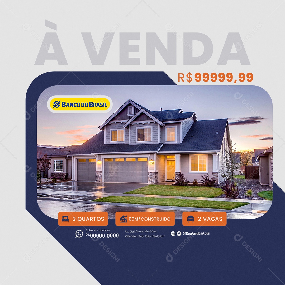 Corretora à Venda Social Media PSD Editável