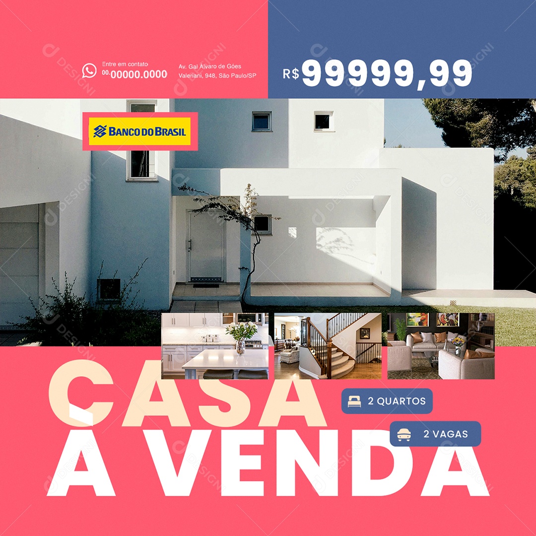 Corretora Casa a Venda Social Media PSD Editável