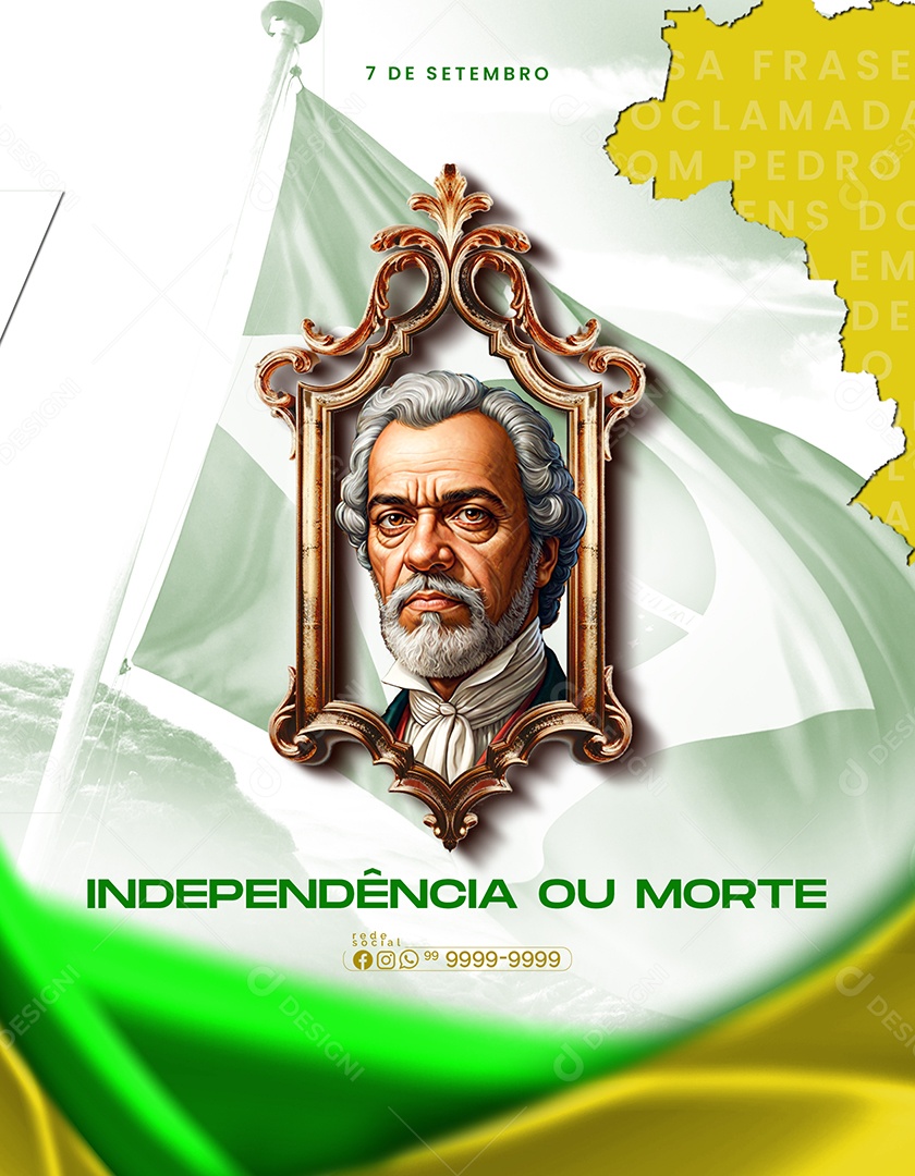Dia da Independência do Brasil 07 de Setembro Social Media PSD Editável