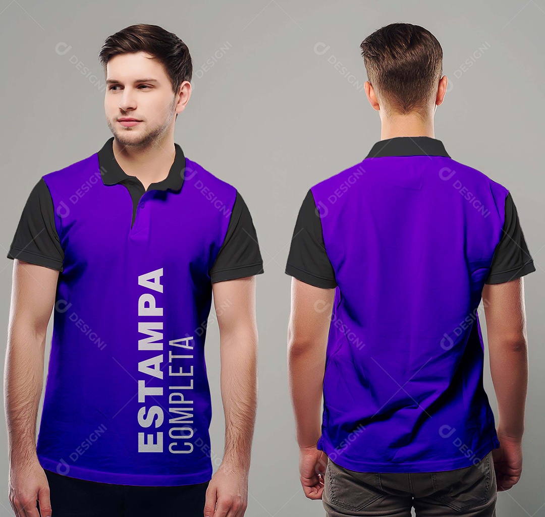 Mockup de Camisa Frente e Costas PSD Editável