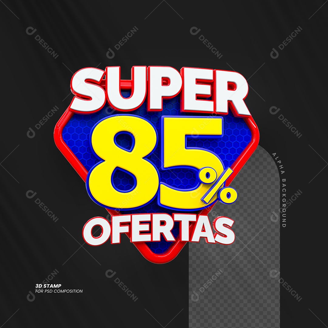 Super Ofertas de 85% Selo 3D para Composição PSD