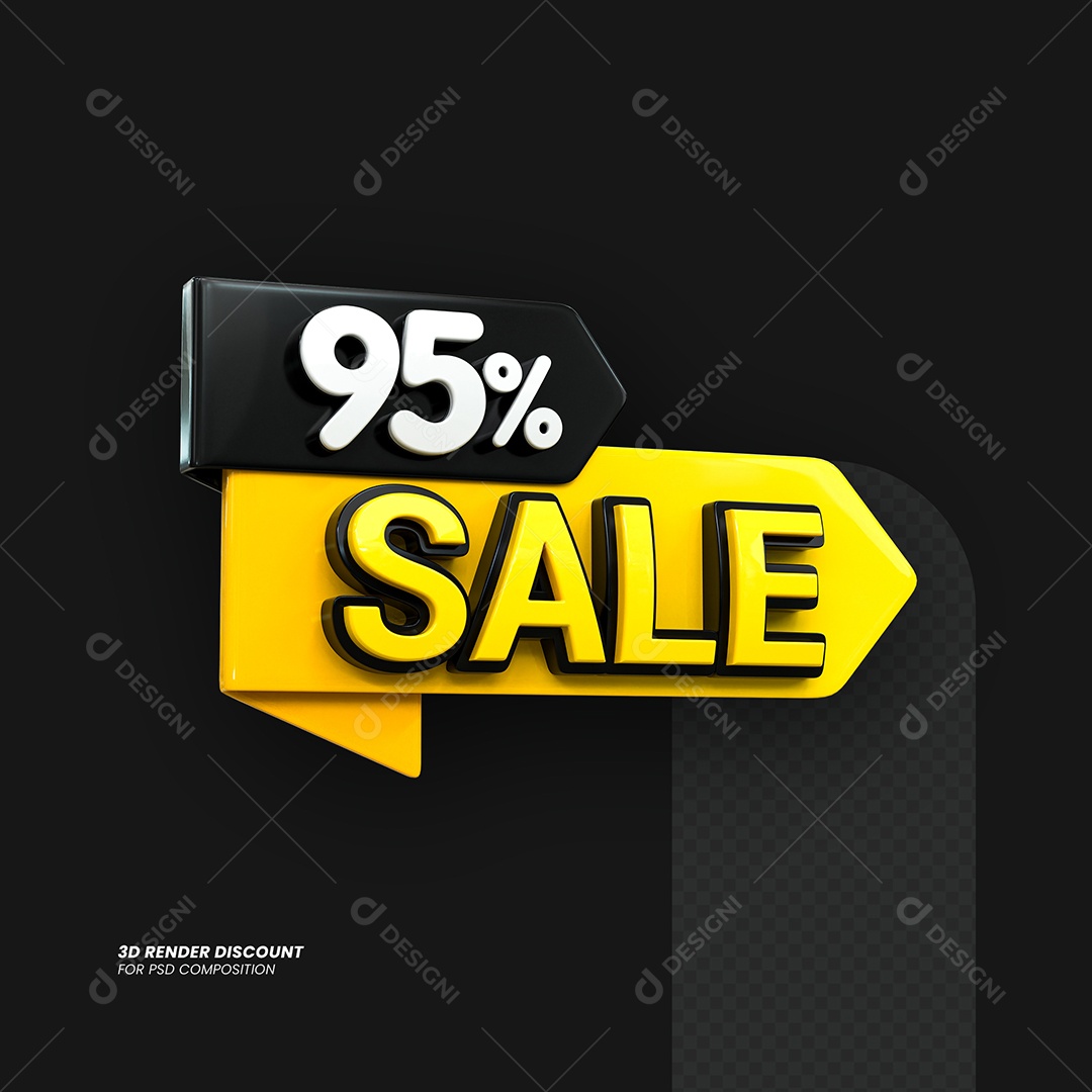 Desconto 95% Elemento 3D para Composição PSD
