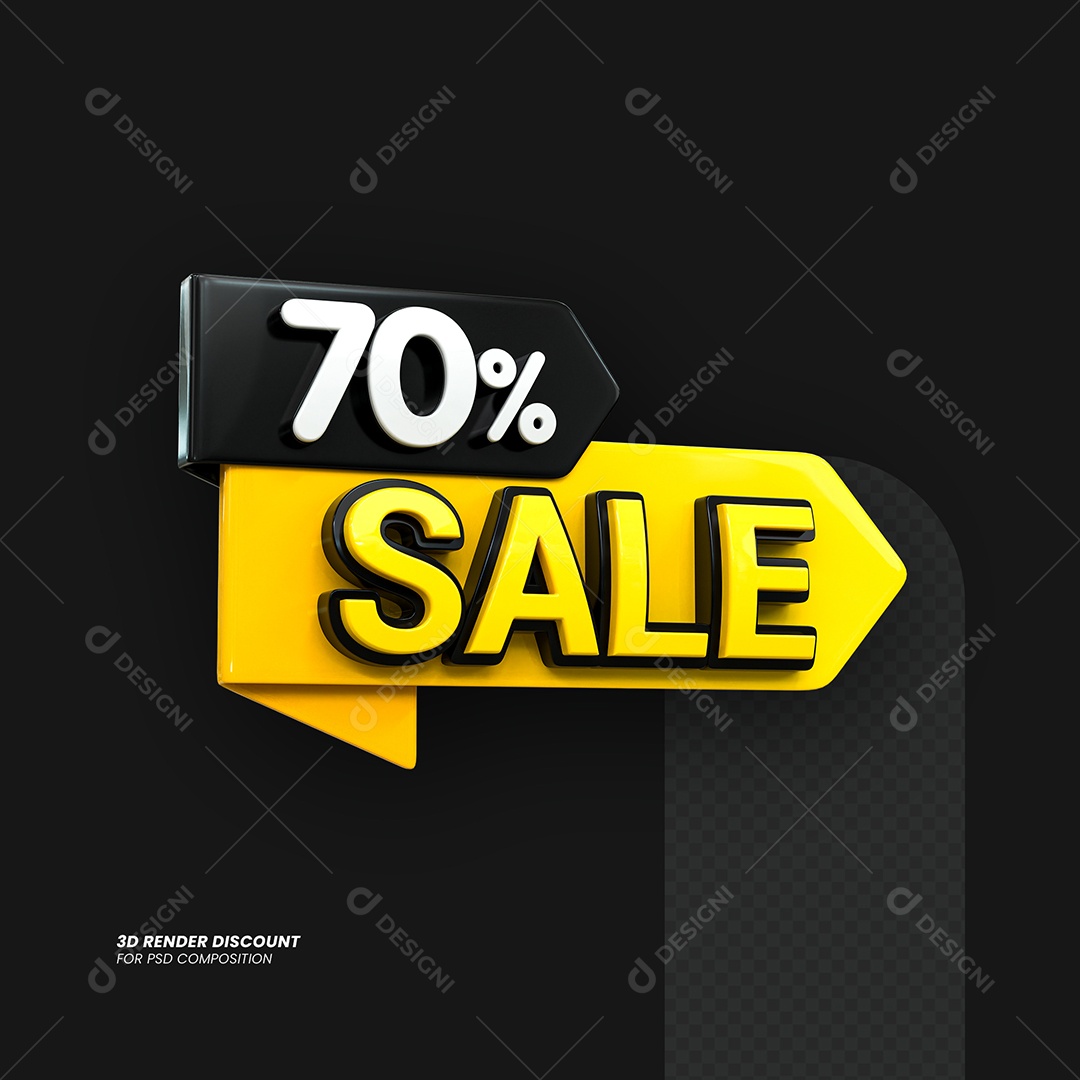 Desconto 70% Elemento 3D para Coposição PSD