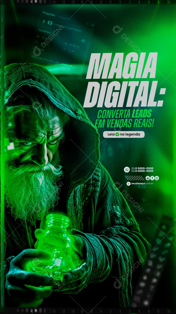 Story Marketing Digital Magia Social Media PSD Editável