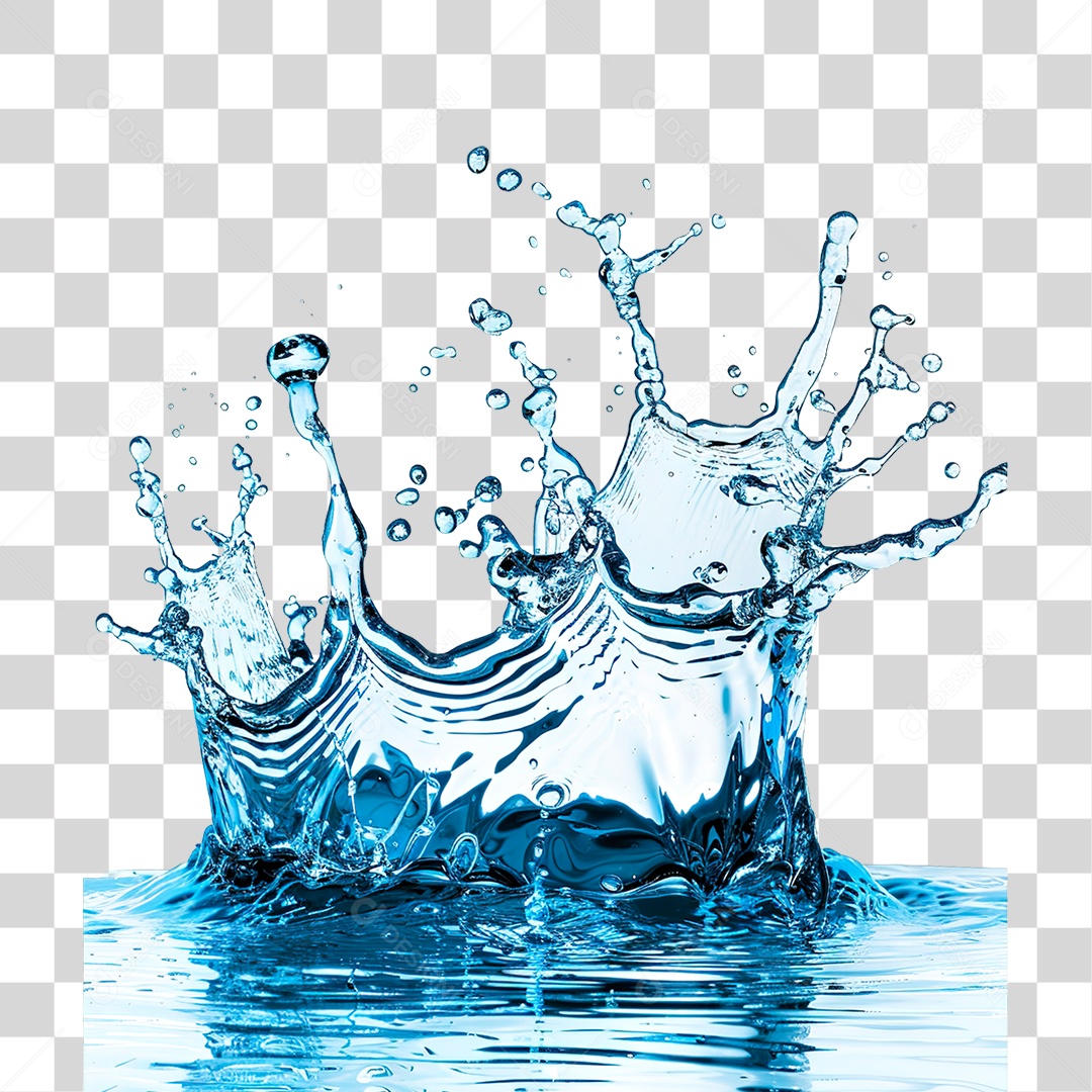 Elemento 3D Splash de Água  PNG Transparente