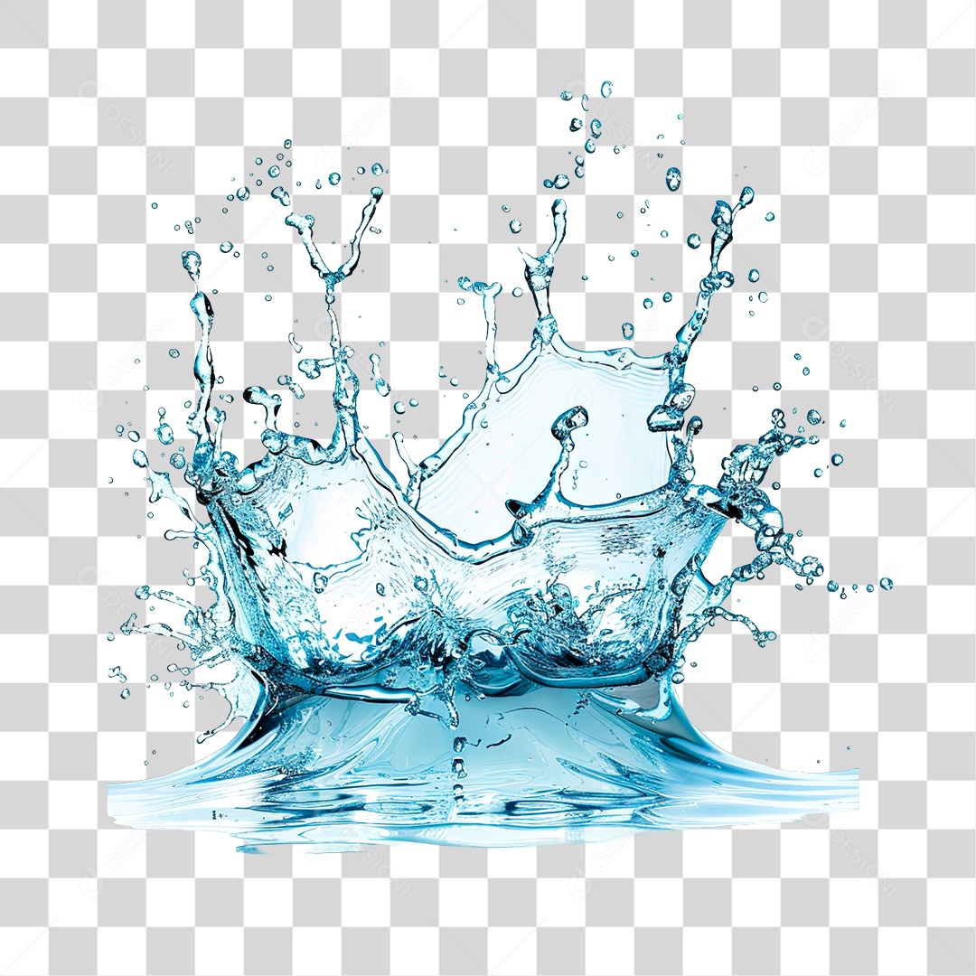 PNG Water Splash 3D Element Transparent
