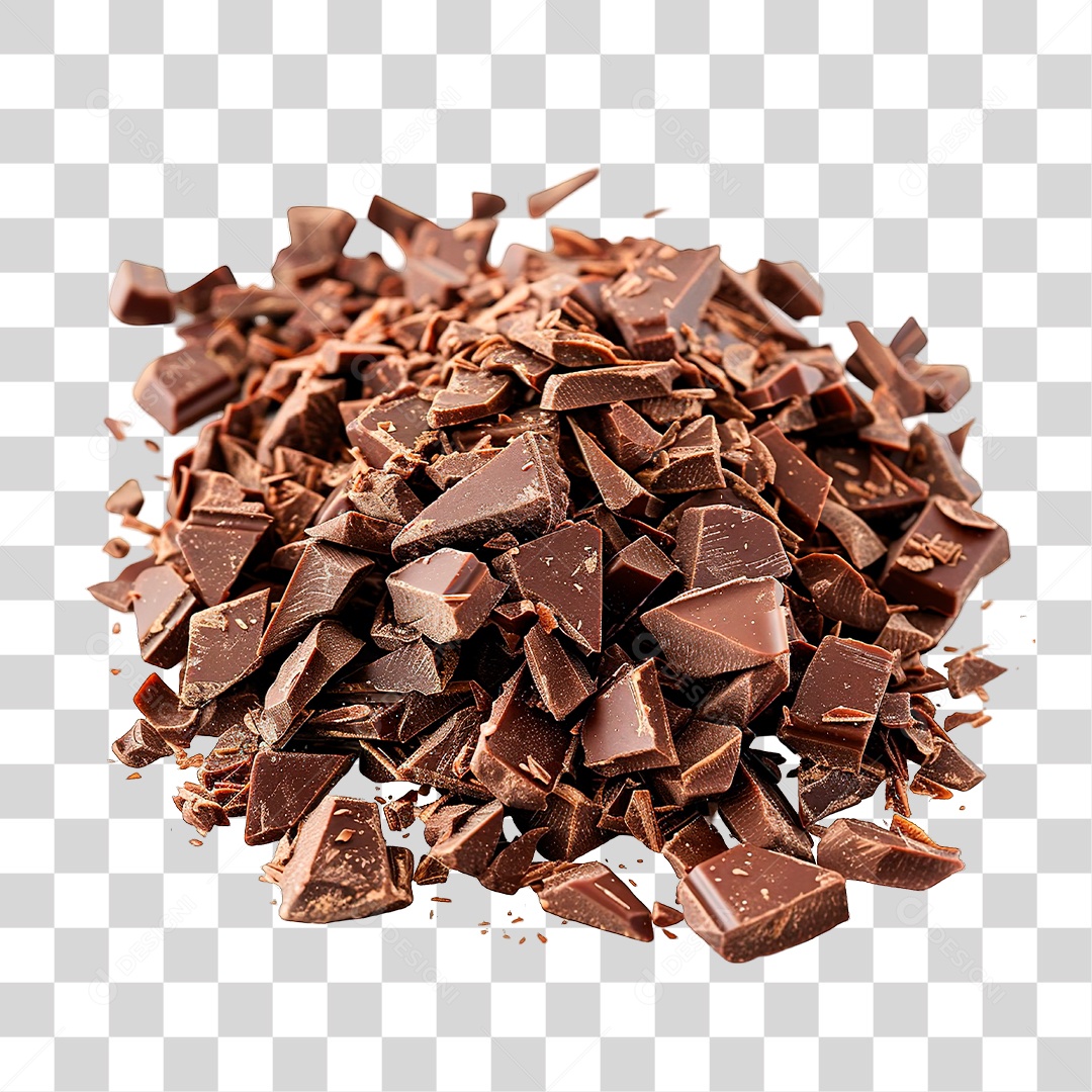 Elemento 3D Chocolate PNG Transparente