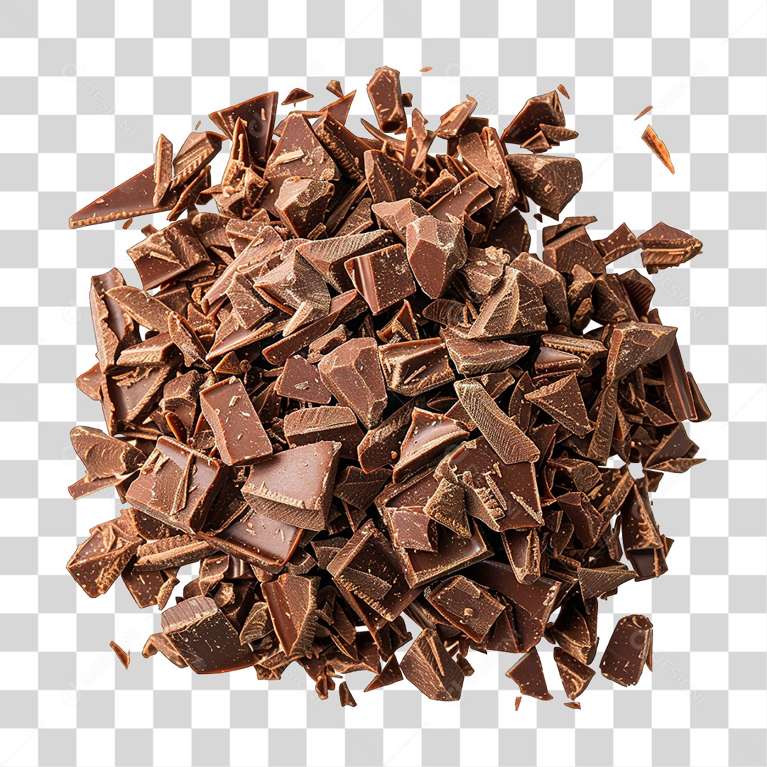 Elemento 3D Chocolate PNG Transparente