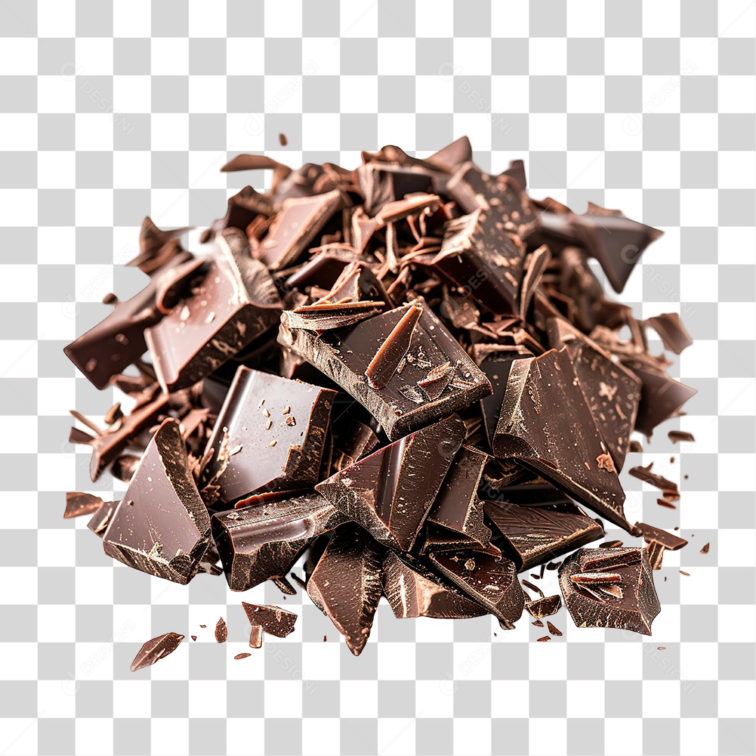 Elemento 3D Chocolate PNG Transparente