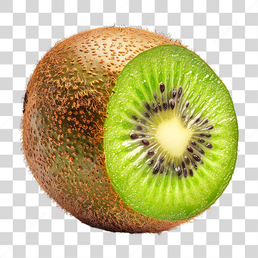 Elemento 3D Kiwi PNG Transparente