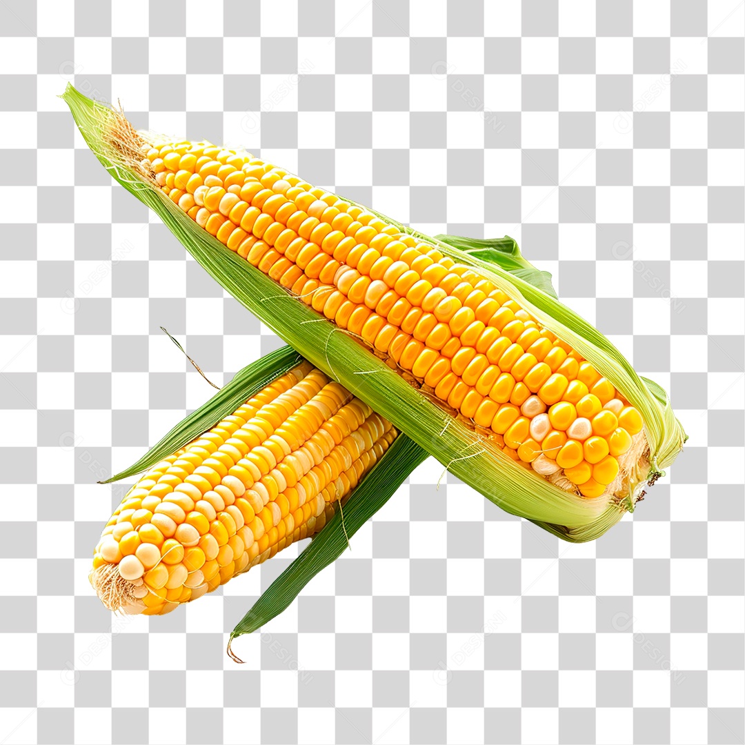 Elemento 3D Milho PNG Transparente