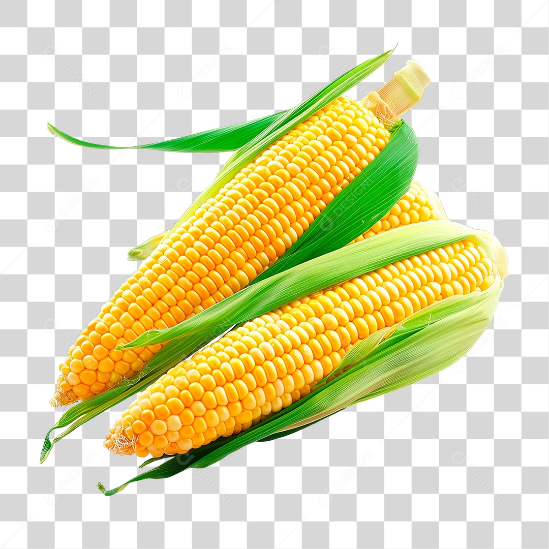 Elemento 3D Milho PNG Transparente