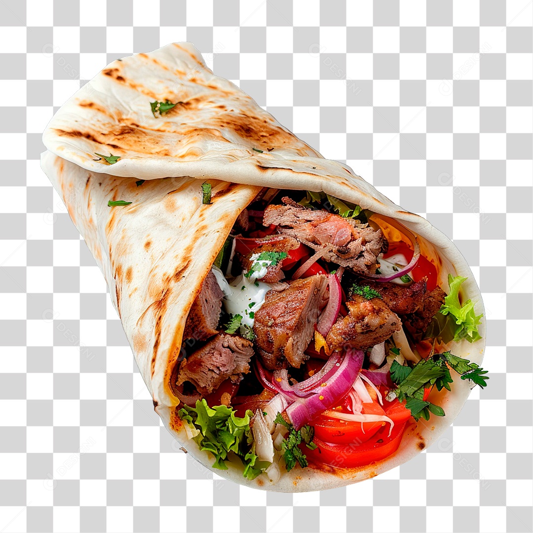 Elemento 3D Burrito PNG Transparente