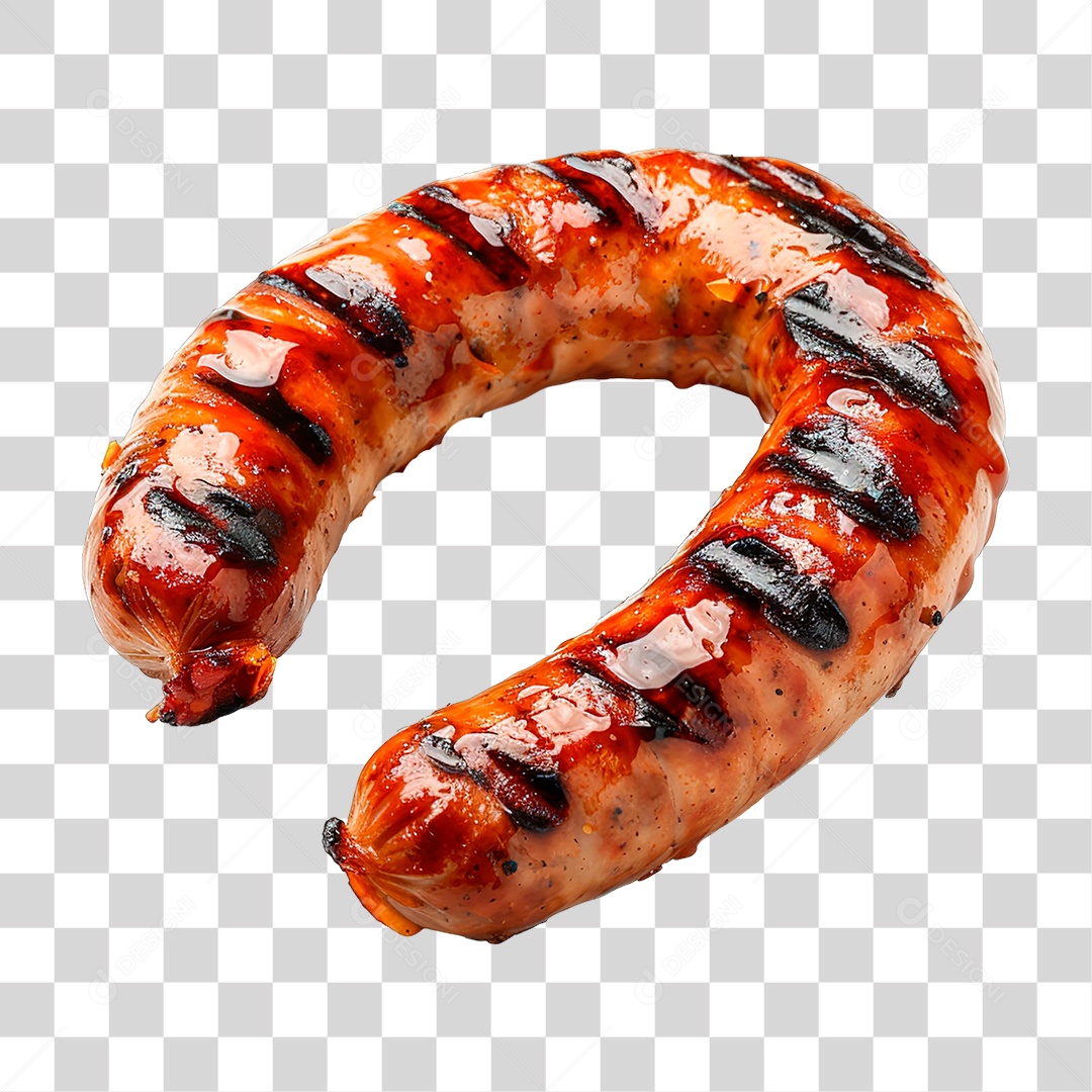 Elemento 3D Linguiça PNG Transparente