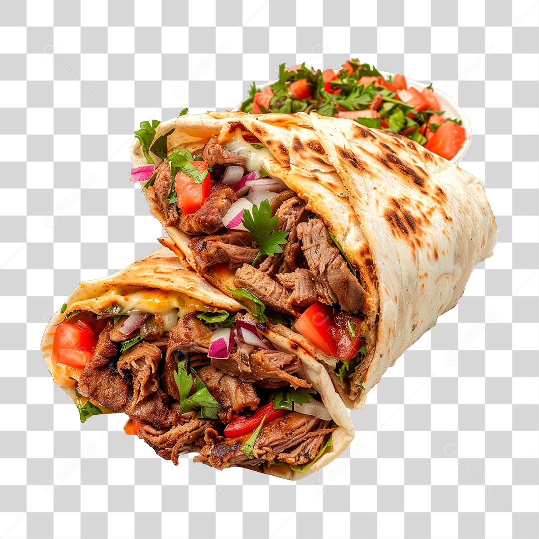Elemento 3D Burrito PNG Transparente