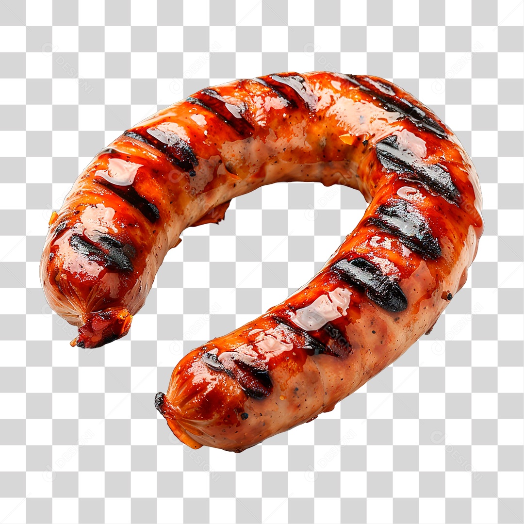 Elemento 3D Linguiça PNG Transparente