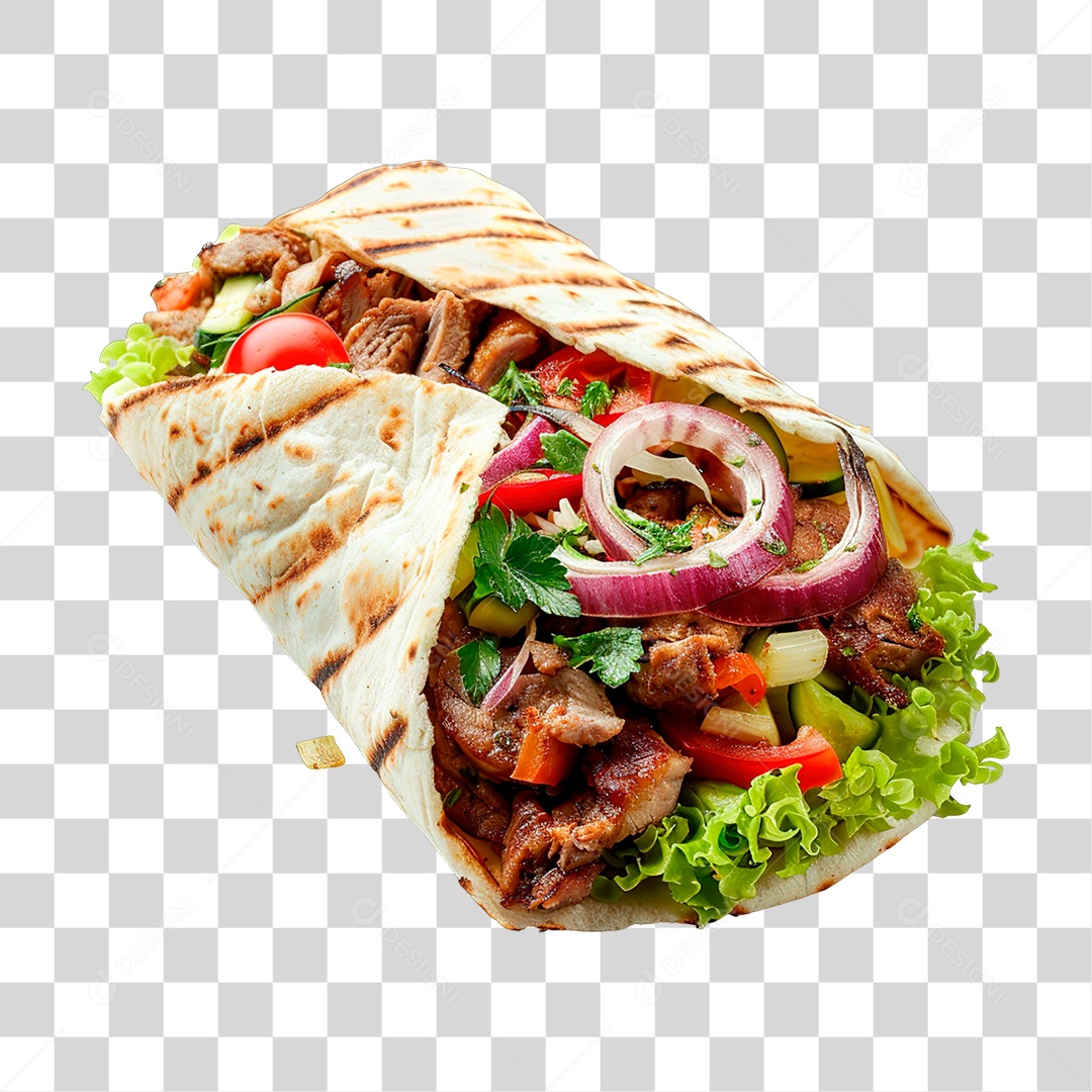 Elemento 3D Burrito PNG Transparente