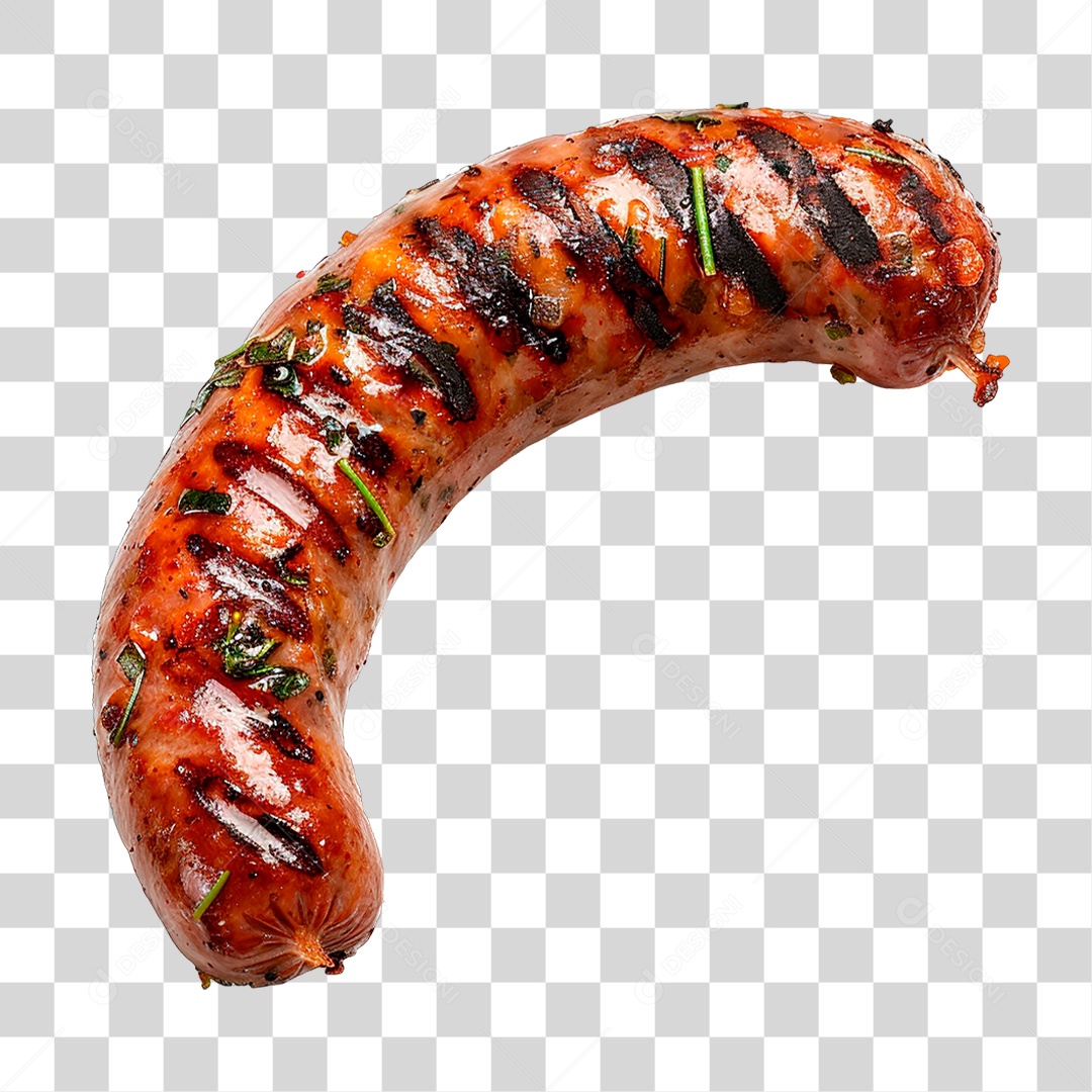 Elemento 3D Linguiça PNG Transparente