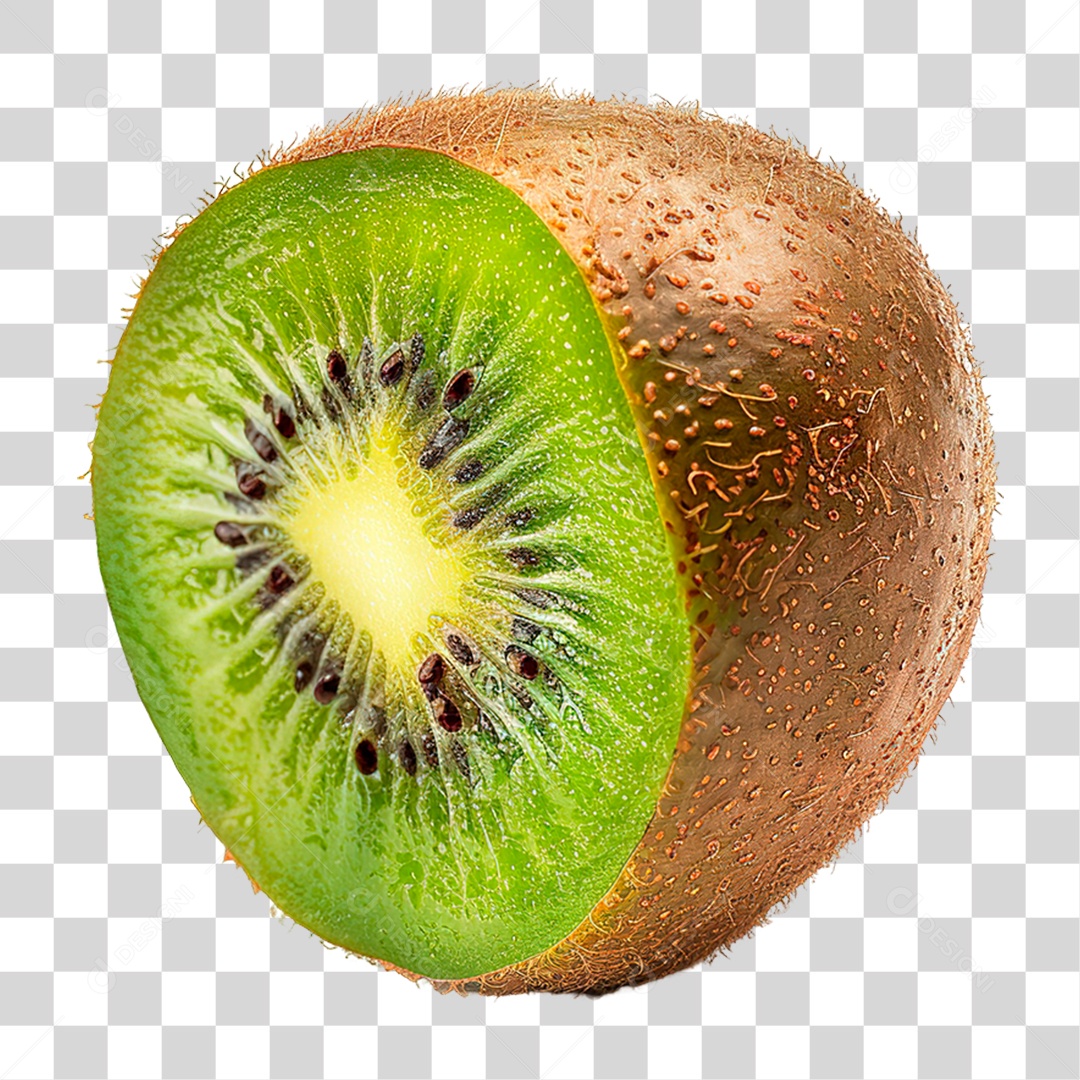 Elemento 3D Kiwi PNG Transparente