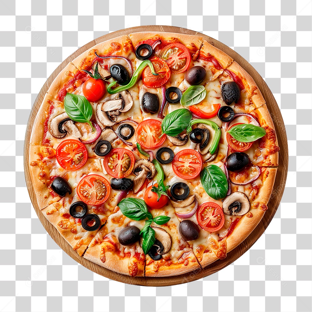 Elemento 3D Pizza PNG Transparente
