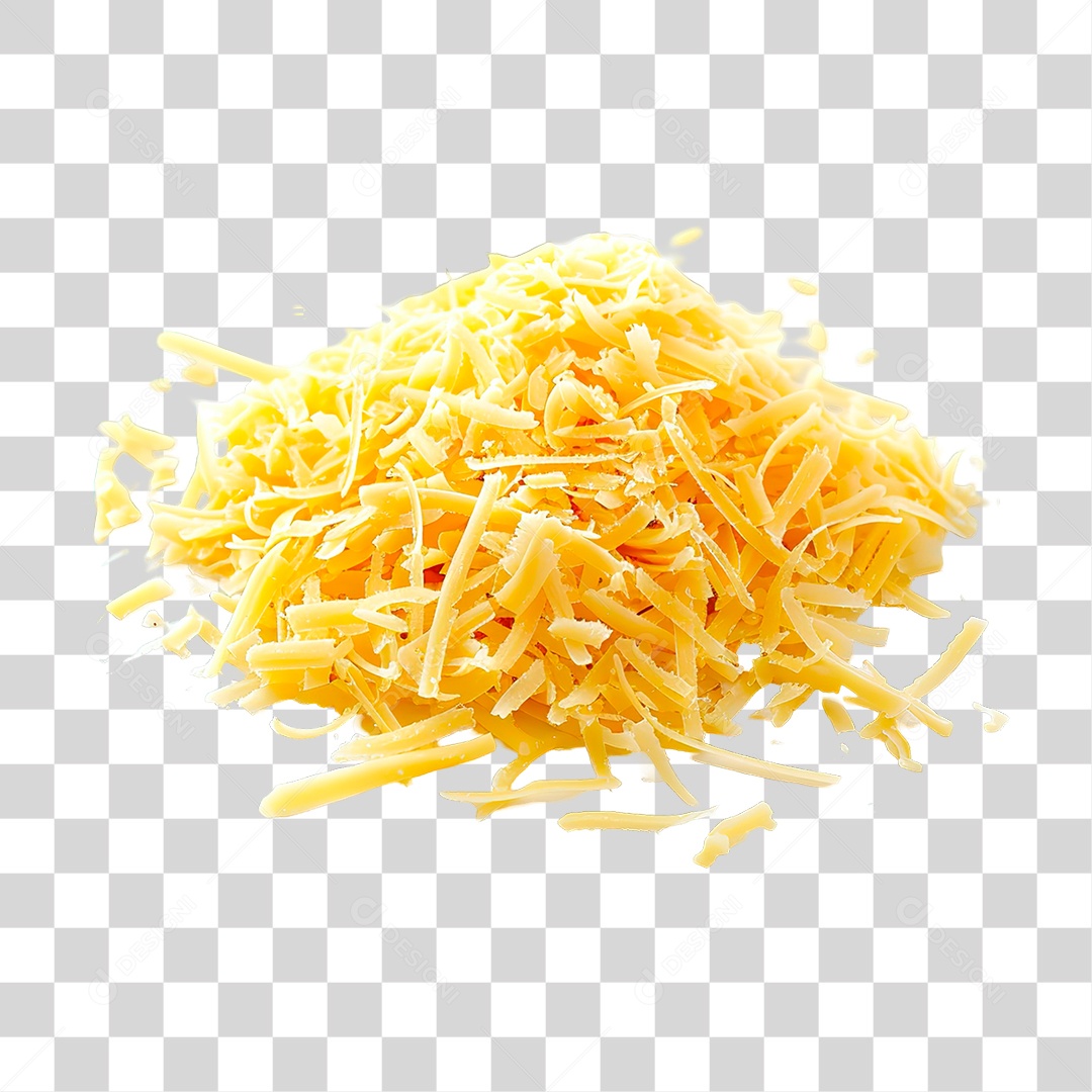 Elemento 3D Queijo Ralado PNG Transparente